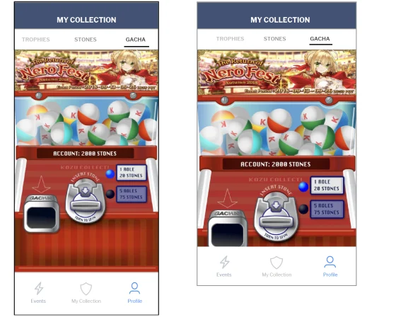 UX & UI for anime-themed mobile rewards system